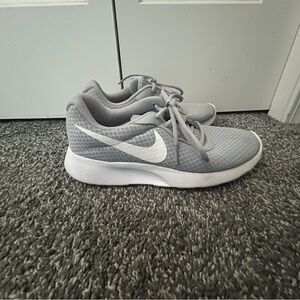 Nike Light Gray Running Shoes with White Logo